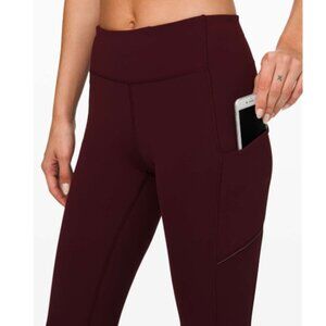 LIKE NEW! Lululemon Speed Up Tight 28" Garnet